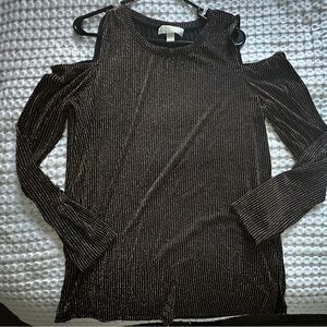 Michael Kors black with gold shimmer details